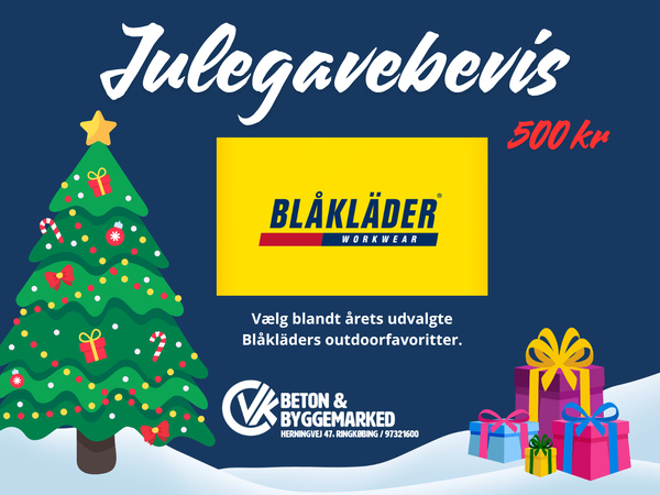 Julegavebevis på udvalgt outdoortøj fra Blåklæder